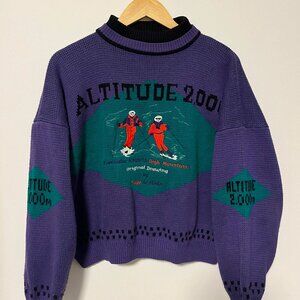 FEU ROUGE RARE APRÈS SKI VINTAGE SWEATER